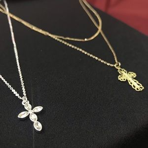 Set of two cross Pendent necklaces!